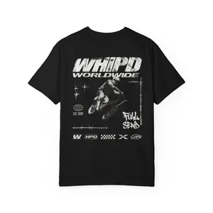 WHIPD WORLDWIDE Tee | Dirt Jump/BMX Riding Culture Graphic