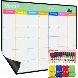 Magnetic Erasable Refrigerator Calendar, Large Whiteboard Calendar, 17x12 Inches, Family Schedule, Monthly Plan, Chores List, Wall Calendar Planner, Visual Schedule Board, Wall Planners