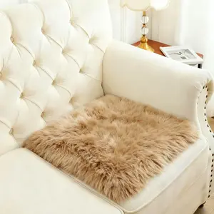 Cloud Touch Thick Long Plush Faux Wool Carpet, Washable Living Room Bedroom Tatami Mat, Non-Slip Bottom, Foldable, All Seasons Use