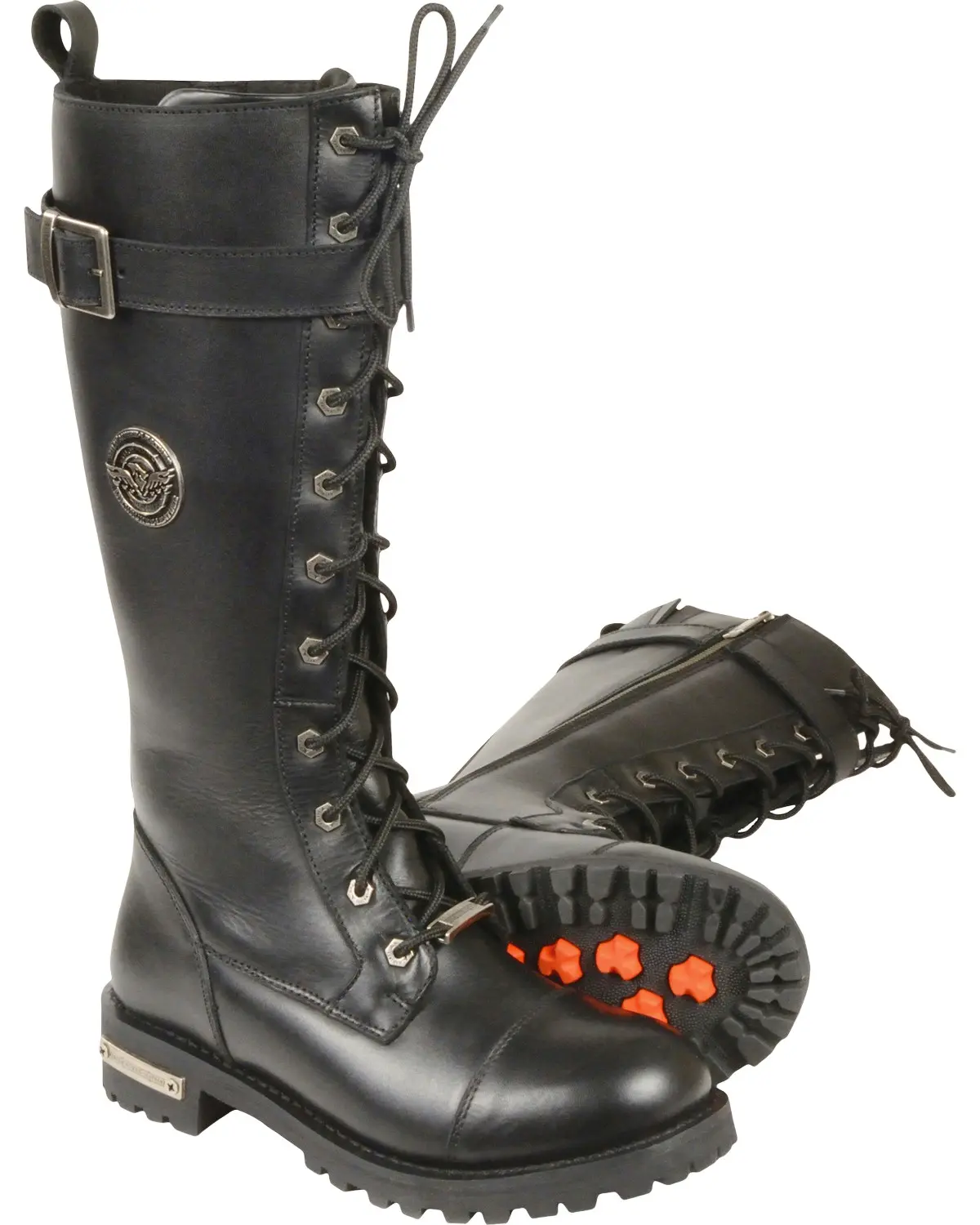 Milwaukee Leather Women's Women'S 14" Lace To Toe High Rise Boot Round - Mbl9355w