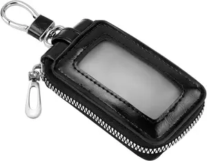 Car Key Fob Case,Universal Leather Key Holder Bag for Replacement Remote Key Cover (1 Pcs)