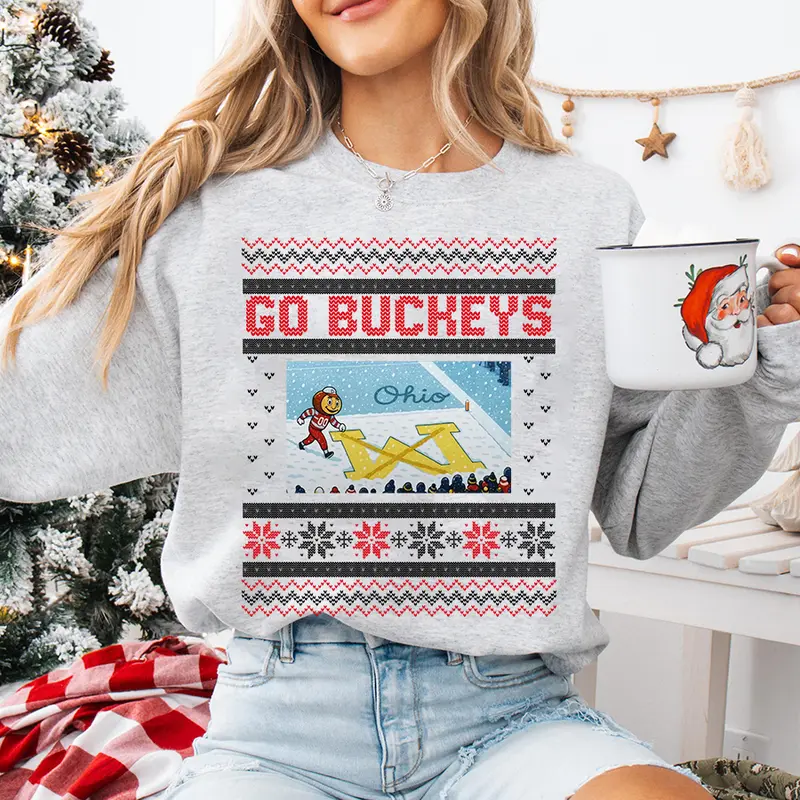 Ohio vs Michigan Rivalry Sweater, Script Ohio on Big M Sweater, Buckeye Fan Erase The M Sweat Shirt, OSU Fan Gift