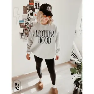Motherhood Sweatshirt, Mother Hood Crewneck, Cool Mom Gift, Badass Mom Sweater, Trendy Mom Life Shirt, New Mama Sweatshirt, Motherhood Shirt