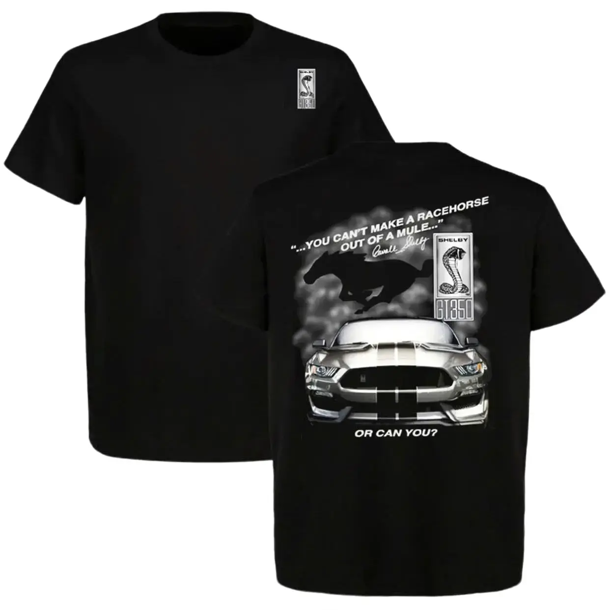 Shelby American GT350 Style Muscle Car T-Shirt, Performance Racing Graphic Tee, Cotton Streetwear for Ford Fans