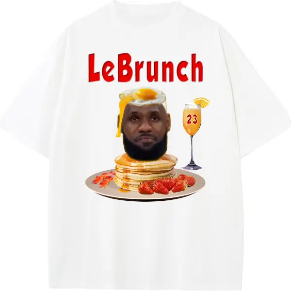 🏀 😂 LeBrunch Funny James Pancake Tee – Brunch Parody Graphic Shirt |   Unisex Loose Fit