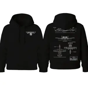 A10 Warbog Blueprint Hoodie Vintage Fairchild Graphic Tee Military Enthusiast Streetwear Clothing Gift For Men Breathabl Hoodied Warm Cotton Hoodies