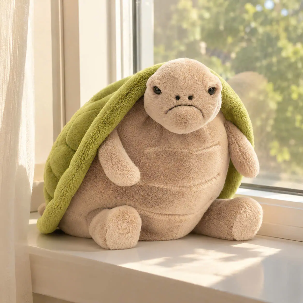 Jellycat Grumpy Turtle  Plushie – Soft Stuffed Animal, Emotional Support & Comfort Toy, Cute Anxiety Relief Companion, Cozy Gift for Home