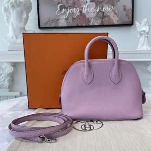 Pre-owned HERMÈS Goatskin Shoulder Bags BJ1101905043 Bolide Mini Pink