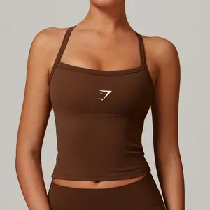 Women's Gym Shark Yoga Sports Bra High Support Padded Workout Tank Top High Waist Quick Dry Fitness Training Camisole