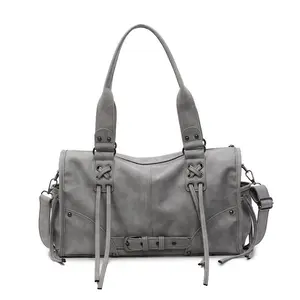 Vintage Niche Motorcycle Tote Bag, Fashionable and Simple Large-Capacity Commuting Shoulder Pillow Bag