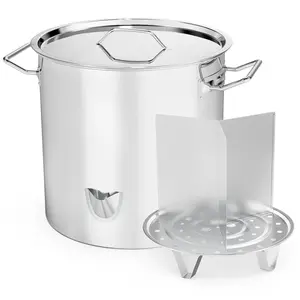 Ubesgoo 20/24/52qt stainless steel duckbill steamer with three inner compartments for large capacity for home and commercial use