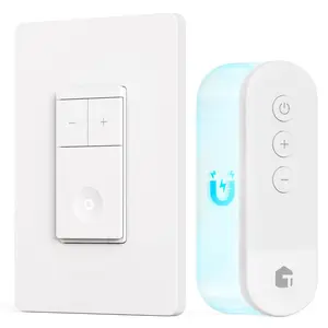 Dimmer  with  Remote,  Light , Single Pole Dimmer Light , Neutral Wire Required, Works with Dimmable LED/CFL/INC, 400W Max