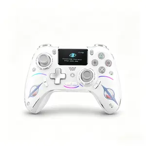 Professional Hall Effect Gamepad with Integrated Smart Screen - High-Precision Zero-Drift Wireless Controller - Dynamic RGB Sync for Immersive Gaming - Universal Compatibility for Steam Deck, Switch & Mobile