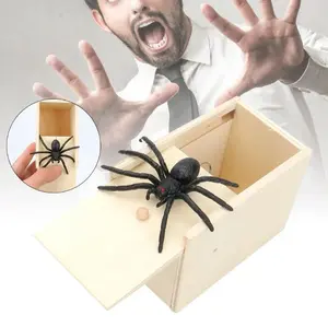 DIY Wooden Spider Prank Box – Surprise Jump Scare Toy, Handmade Spider Trick Box for Parties, Desk Decor & Funny Gifts