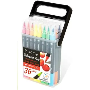 WQIYA Dual Tip Markers for , Washable Markers Set, Art Marker with Stand Portable Box,  For  (36 Colours)