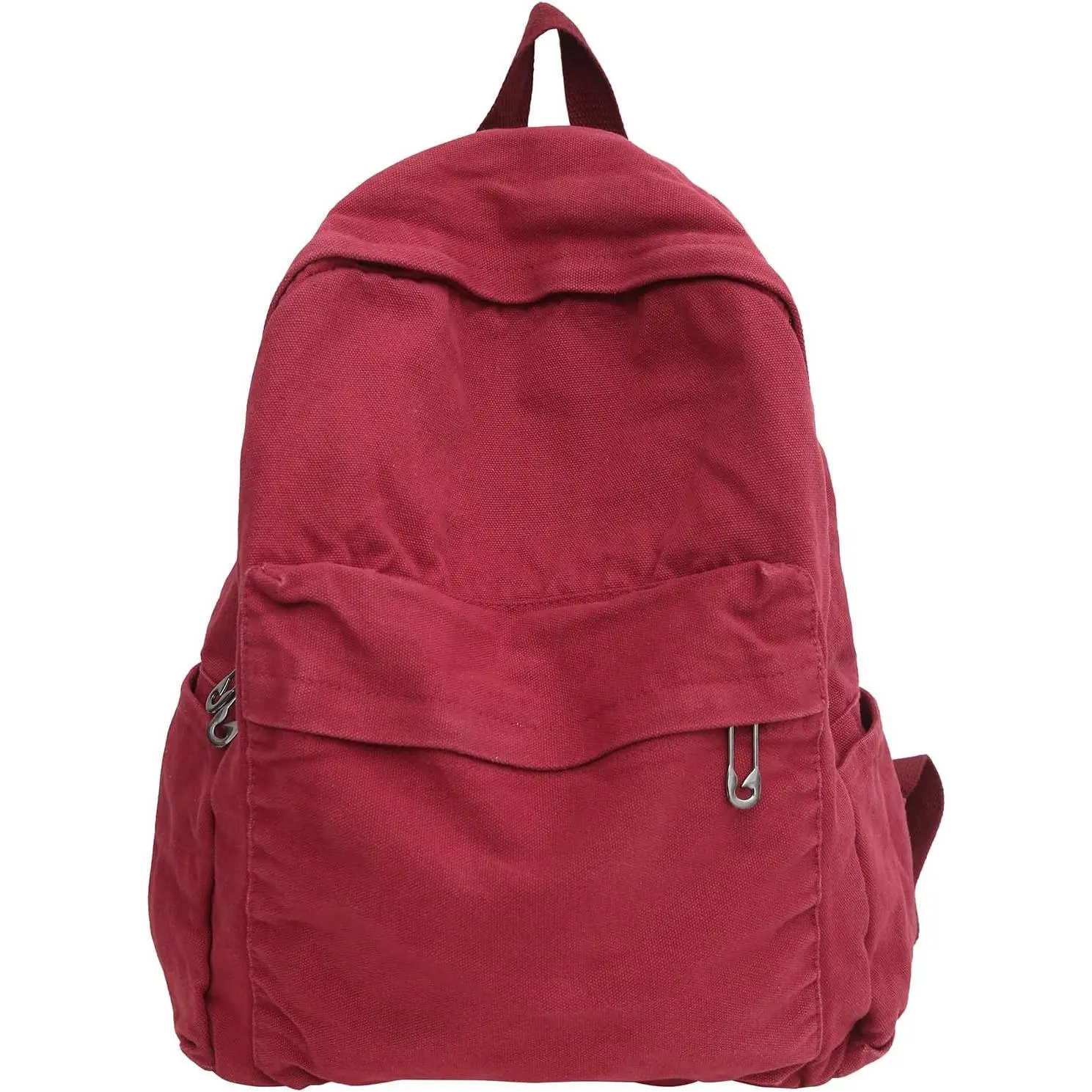 Canvas Backpack for Women Grunge Hippie Cute Boho School Backpack Casual Y2K Aesthetic Backpack (Red)
