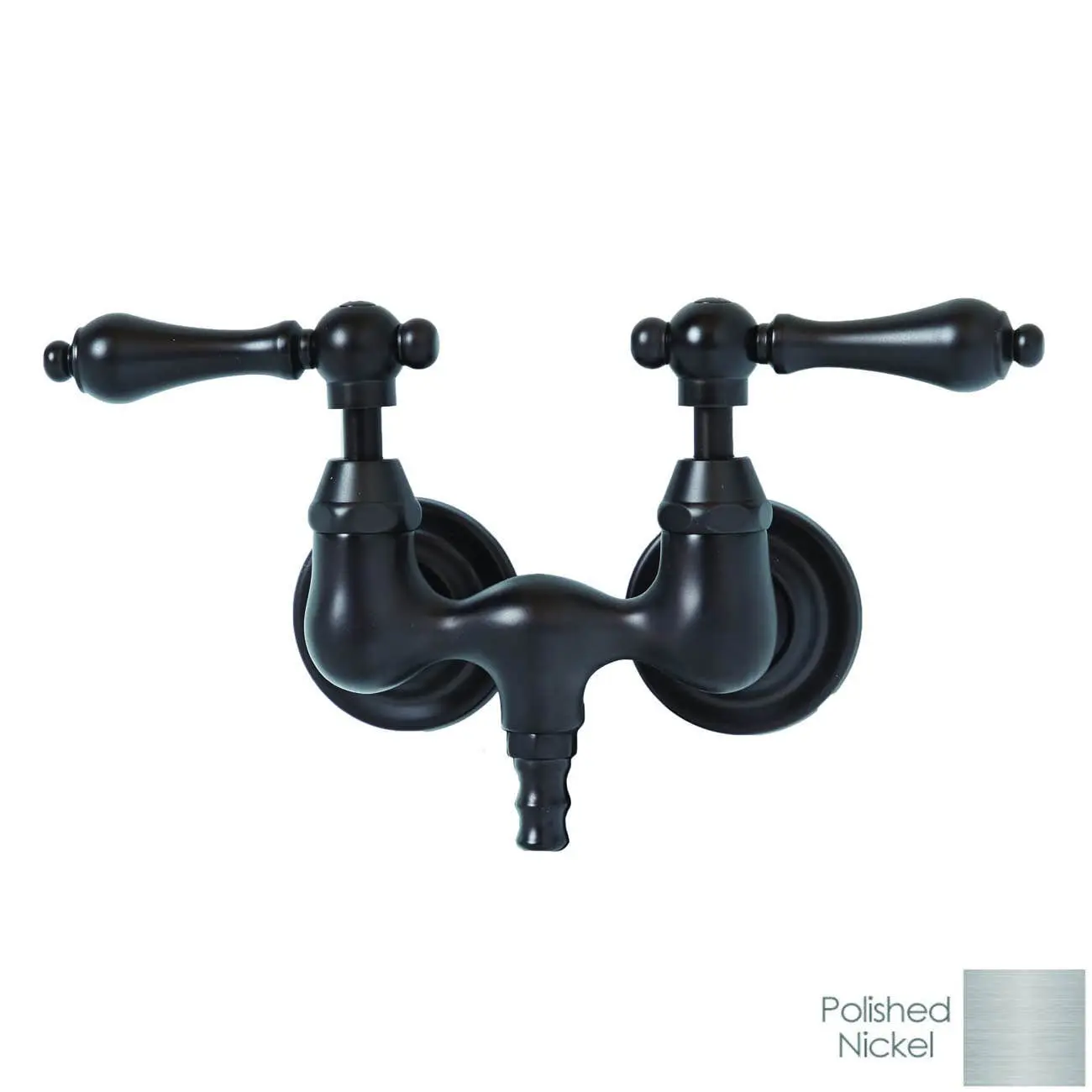 Clawfoot Bathtub Faucet - Wall-Mount Design, Metal Lever Handles