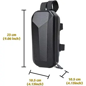 Universal 4L Waterproof EVA Hard Shell Car & Commuter Bike Front Storage Bag, Easy-to-Install Accessory for Scooters/Bicycles, Fits Phones/Keys/Chargers, 11.81x6.1x5.12 in Large Capacity