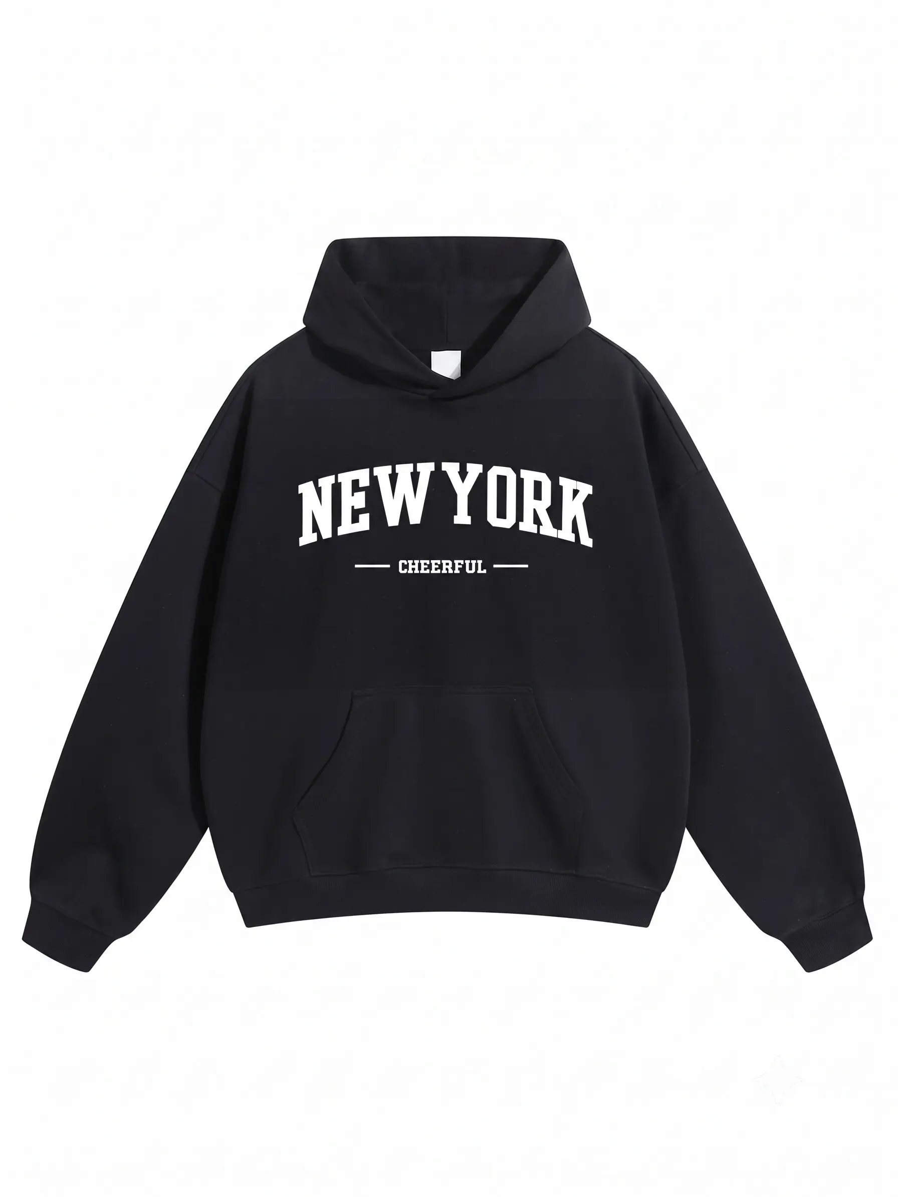 Men's NEW YORK Graphic Pullover Hoodie - Soft, Relaxed-Fit Long-Sleeve Casual Top for Fall Wear, Menswear Apparel
