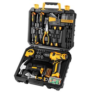 DEKO Tool Set With 8V Cordless Drill, 126-Piece Home Tool Kit For Bicycle Repair, DIY, Furniture Assembly, And Daily Home Maintenance, Portable Tool Box For Men And Women