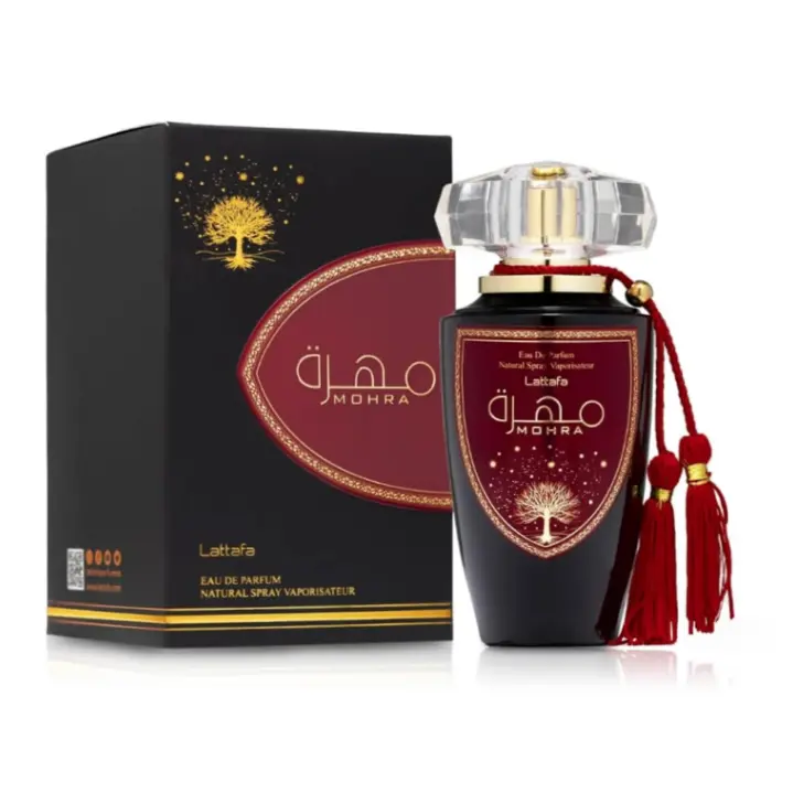 Lattafa Mohra Unisex Eau De Parfum Spray 3.4 oz - Bold Passionate Floral Fragrance Blend for Men and Women, Spicy Vibrant Accords, Warm Florals, Sensual Amber Eau De Parfume long lasting perfume
