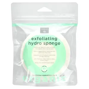 Earth Therapeutics Exfoliating Hydro Sponge, Round, 1 Sponge