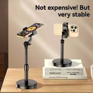 Adjustable Rotating Phone Stand Waterproof Abs Desktop Tripod Mount, Video Watching Live Streaming Holder, Easy Installation Gift