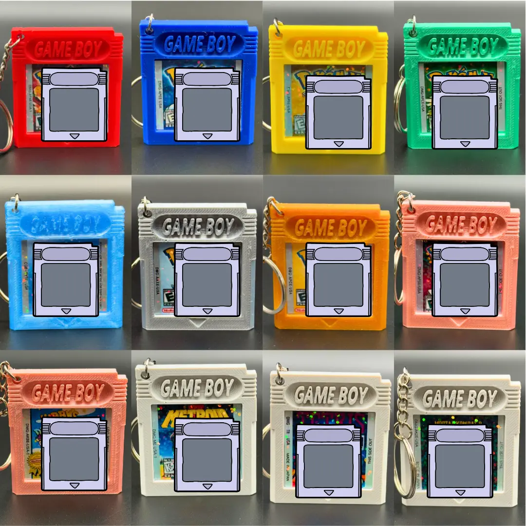 Custom Retro Game Keychain Personalized Holographic 8-Bit Charm with Cartoon Characters Design for Personalization Enthusiasts