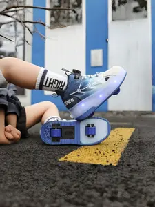 LED Light-Up Roller Skates, Unisex Mesh Breathable, Dual-Use Inline Skates, Ideal for Beginners, Spring & Fall