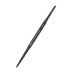 Lithe Smudge-Proof Gel Eyeliner – Long Wear Retractable Eyeliner with Ultra Thin Tip & Angled Brush, High Definition Vegan Makeup Duo in Shades [100% Black]