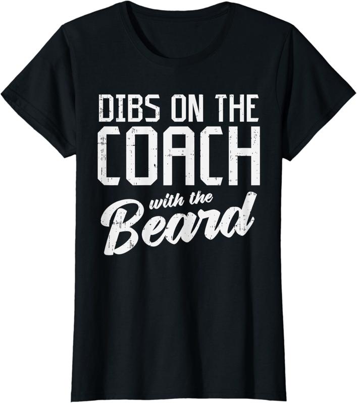 Womens Dibs Coach Beard Football Gridiron Sport Wife Women Gift T-Shirt - Braedoncoysp Shop 89B08DVP97BJ
