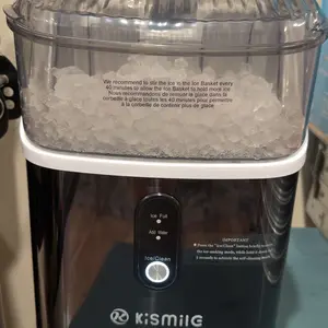 XBeauty Ice Maker Countertop Portable Machine with Self-Cleaning 26.5 lbs 24Hrs 8 Cubes in 6 Mins Ice Basket Scoop Ideal for Home Kitchen Bar Camping Icemaker