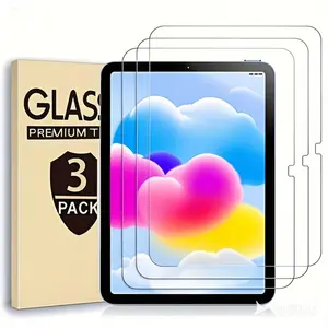 3-Pack Tempered Glass Screen Protector for iPad 10th Generation 10.9inch (2022) and 11th Generation 2025, HD Transparent, Easy Installation Set, Convenient Installation