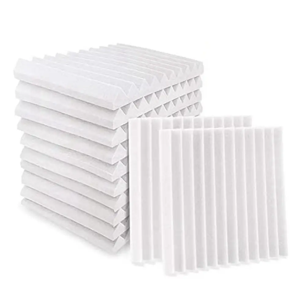 12 Pack Acoustic Panels, 30x30x2.5cm Pyramid Soundproofing Foam Tiles, Fire-Retardant & Eco-Friendly Material for Noise Reduction in Studios & Gaming, Vacuum, Spray Glue, Churches, Game Live Broadcast, Acoustic Foam, Polyurethane Foam