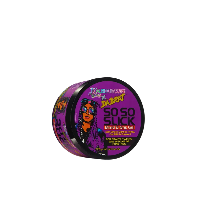 Da Brat SoSo Slick Braid and Grip Braiding Gel - 8 oz Ginger US Haircare Product with Oat & Honey, Natural Hold Gel for Adults' Protective Hairstyles, Wig & Weave Ready