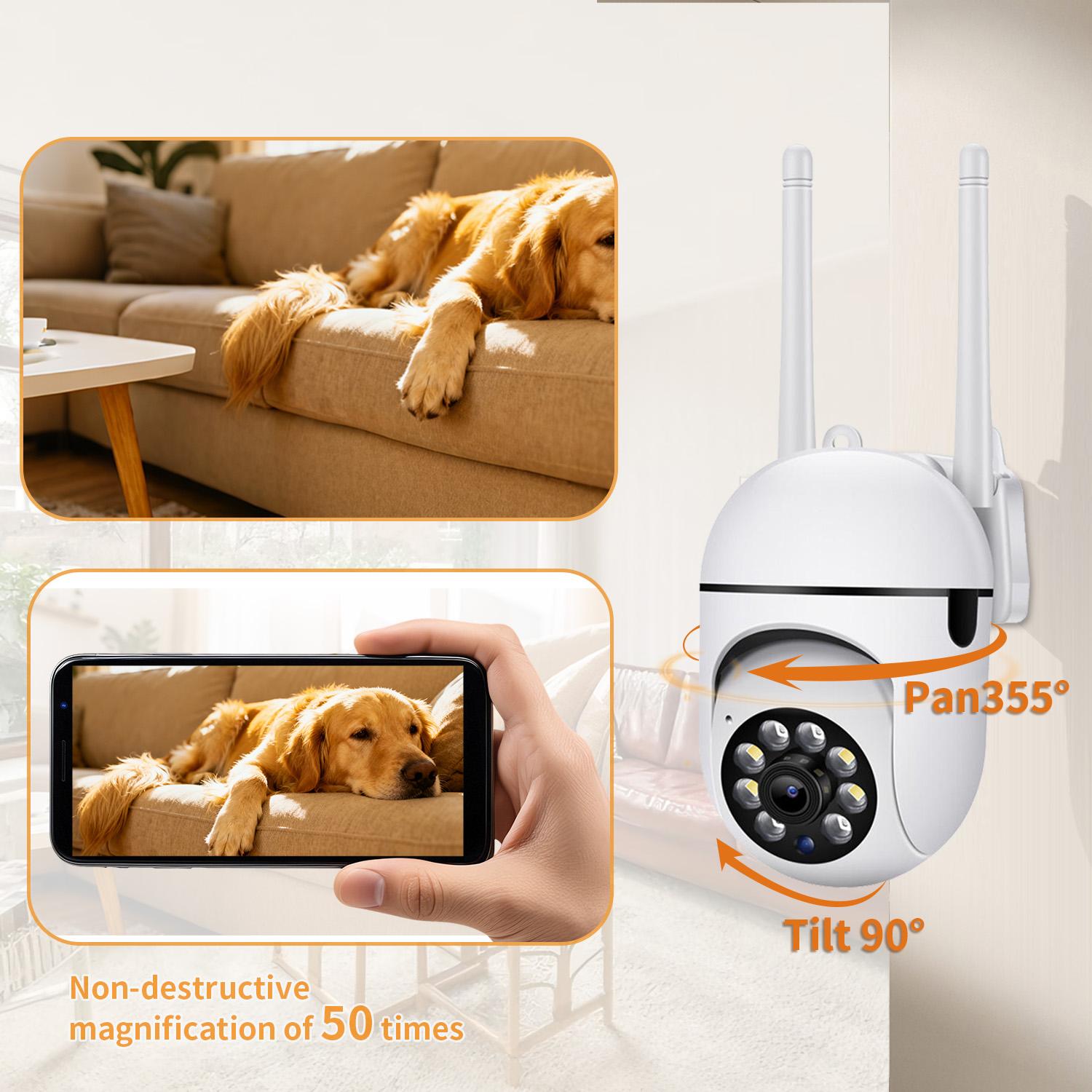 Ivyiot 6PCS 3MP Smart Indoor Security Camera AI Motion Tracking Ultra Clear 360 Coverage Two Way Talk Night Vision for Property Owners Small Business