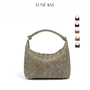 LUNÉ KVI Fall/Winter 2025 New Women's Arrival Matte Suede Handbag High Quality Fashionable Versatile Handbag Wallace Hand woven Lunch Bag Elegant Shoulder Bag for Women