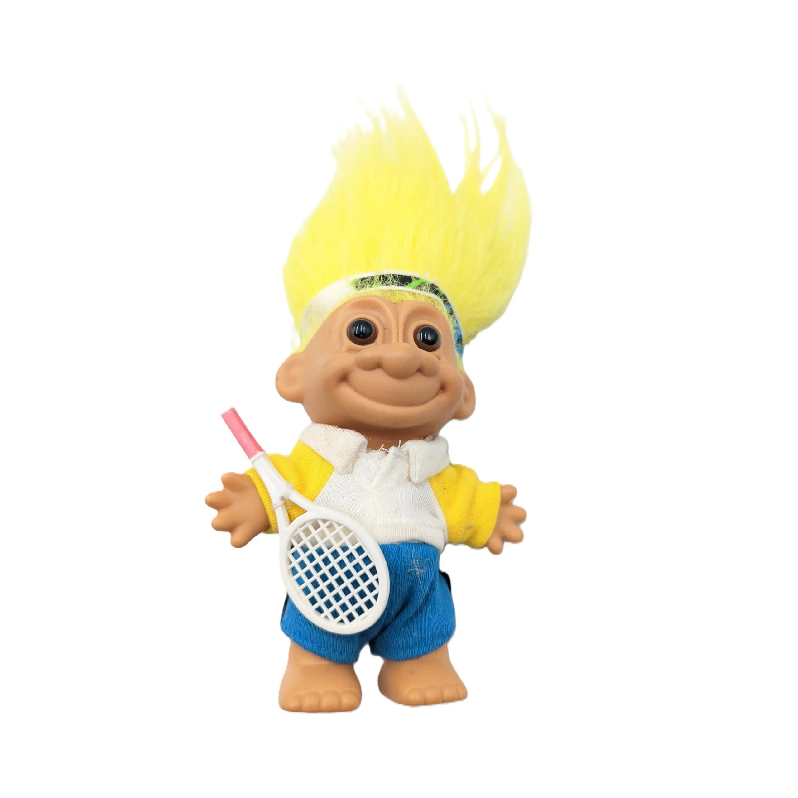 Troll Doll Russ Tennis Yellow Hair Vintage Retro 5 inch Gift