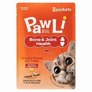 PAWLI Bone & Joint Health Lickable Cat Treats  – 0.5 oz, 7 Tubes