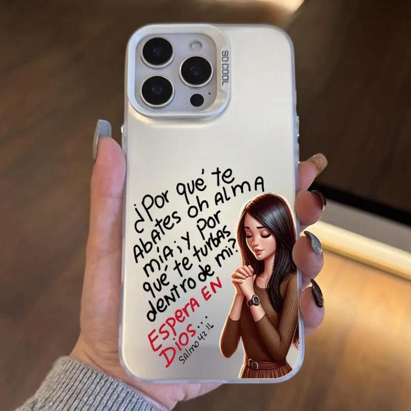 Faith-Themed Inspirational Silicone-PC Back Smartphone Cover, Durable Shockproof Camera-Protective Accessory for iPhone 11/12/13/14/15/16/17 Pro, ProMax, Plus Mobile Devices