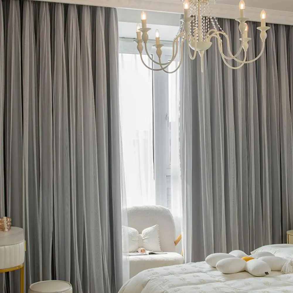 1pc Minimalist Modern Embroidered Voile Fabric, Nordic Style Curtain For Bedroom, Living Room, Balcony, Versatile Sheer Curtain