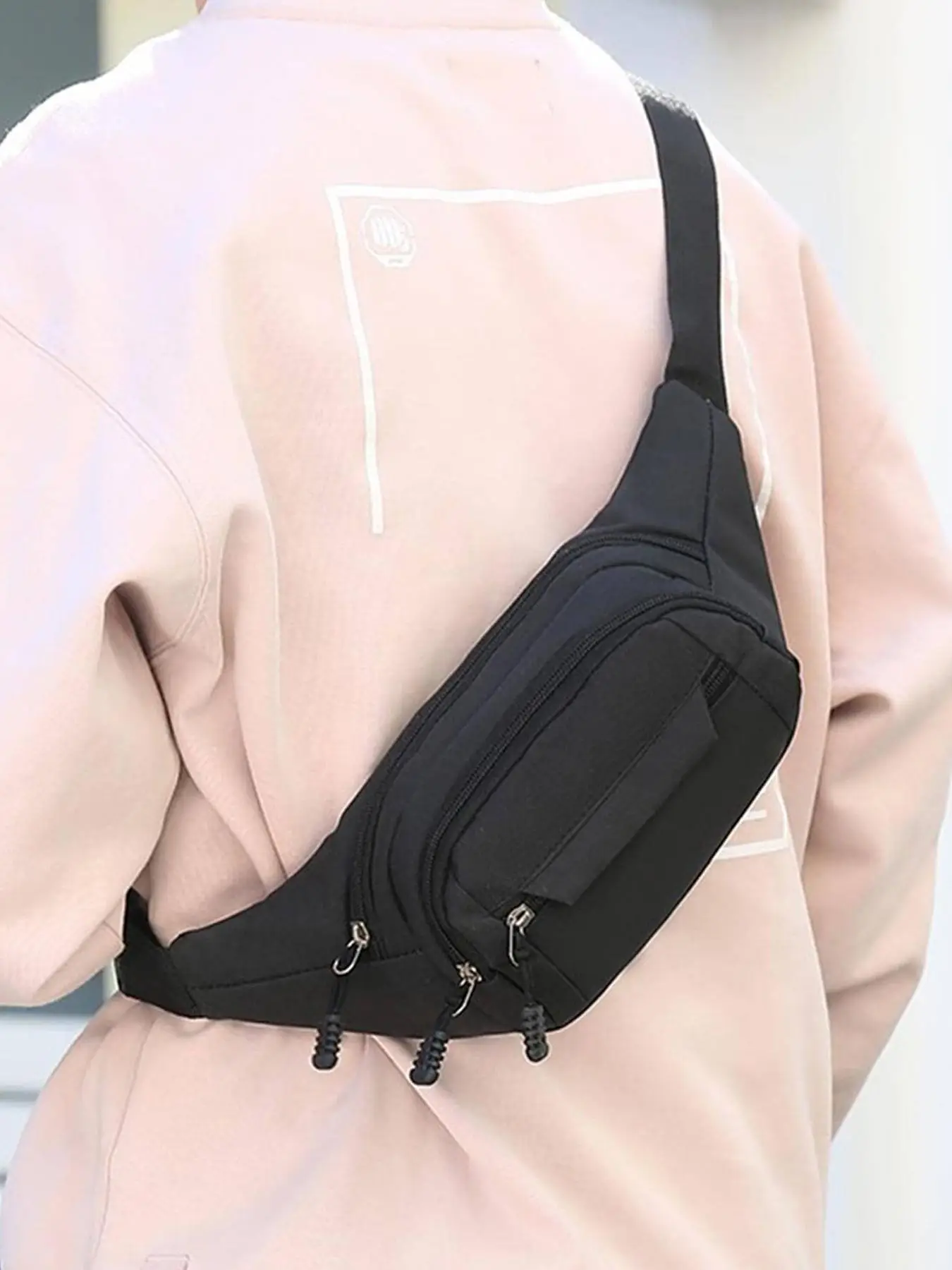 Men's Sporty Minimalist Belt Bag, Casual Trendy Zipper Sling Bag, Fashionable Versatile Chest Bag & Waist Bag for Daily Use
