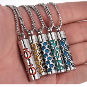Aroma Elegance: Stainless Steel Essential Oil Diffuser Necklace