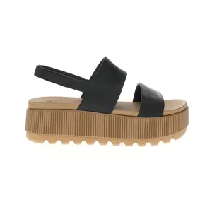 Reef Womens Water Vista Higher Slingback Platform Casual Sandals Casual Mid Heel 2-3" - Black, Brown