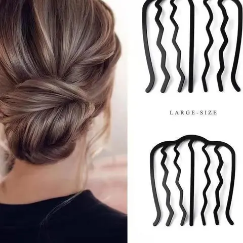 Plain Metal Coating Hair Clips, Casual U-shaped Hair Clip, Hair Side Hair Comb Clips, Hair Pins for Women & Girls, Minimalist Headwear Suitable for Thick Hair, Hair Pin Set, Barrettes Hair Clips, Hairclips