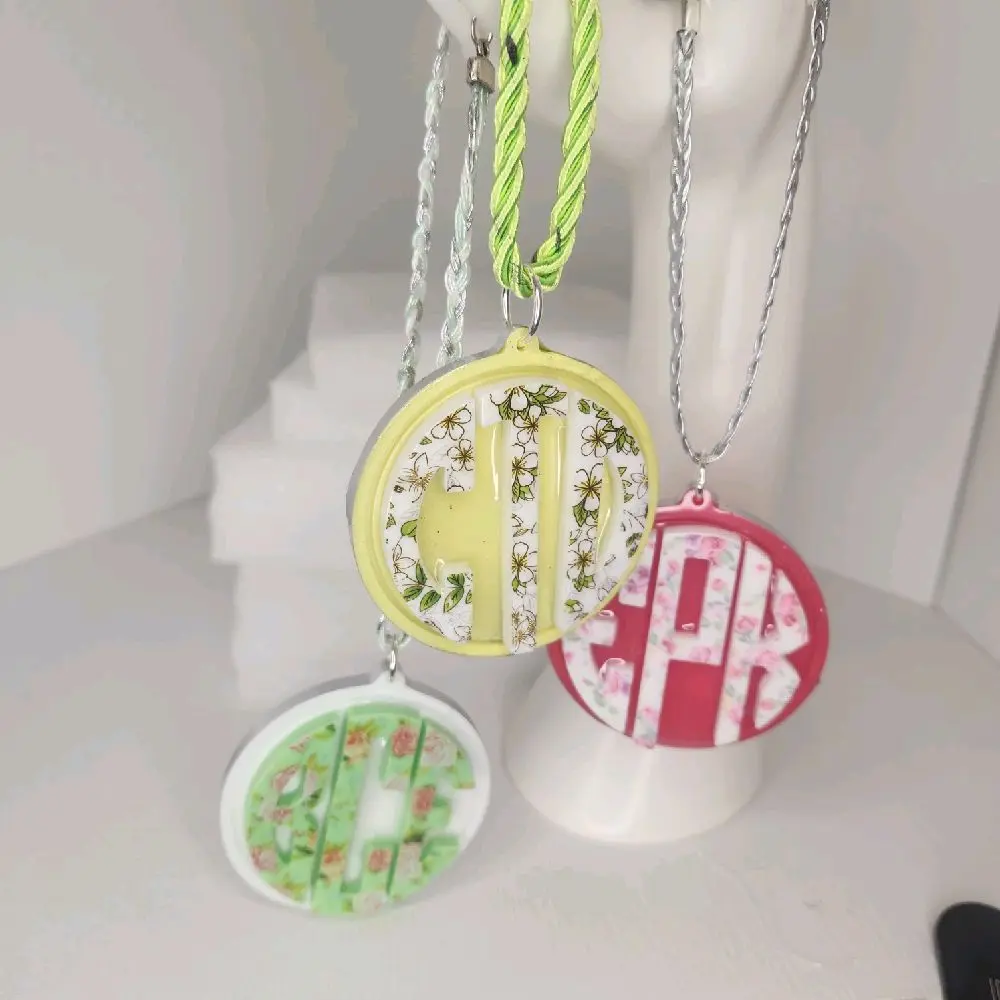 Personalized Monogram Bag Charm - Handmade Made-to-Order Accessory for Cup, Luggage Tag Custom Gift
