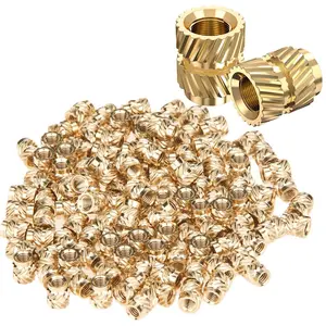 120Pcs M3X5.7-OD4.6 Knurled Grip Brass Threaded Heat Set Inserts, Guide Pilot Heat Resistant Embedment Nuts for 3D Printer Household Appliance Parts
