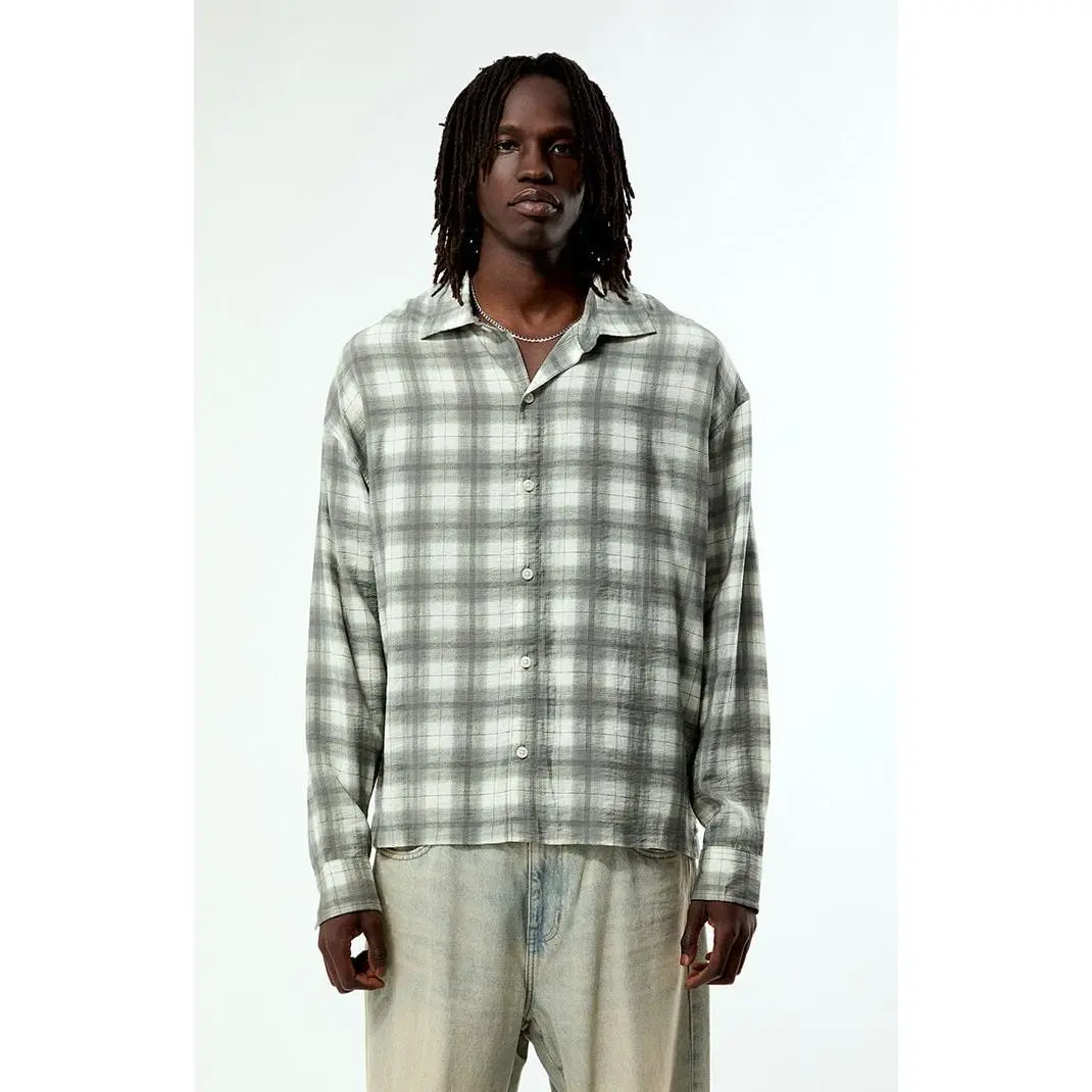 Pacsun Men's Tan Plaid Nola Long Sleeve Shirt