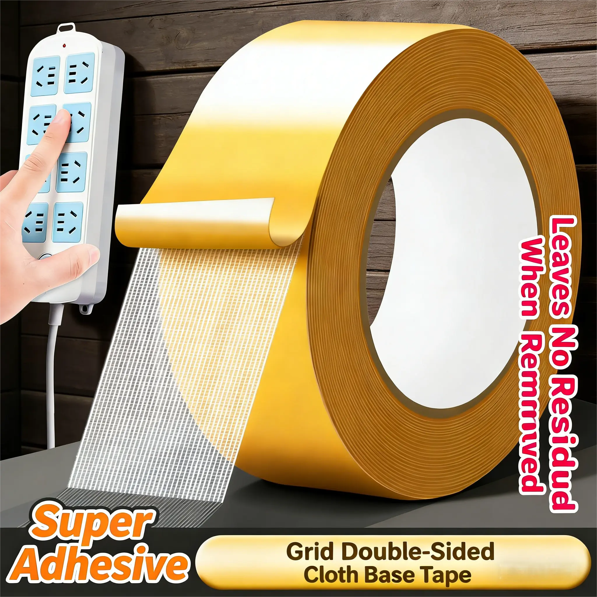 High-Strength Double Sided Tape – Waterproof & Non-Slip Adhesive for Carpet, Wallpaper & Balloons