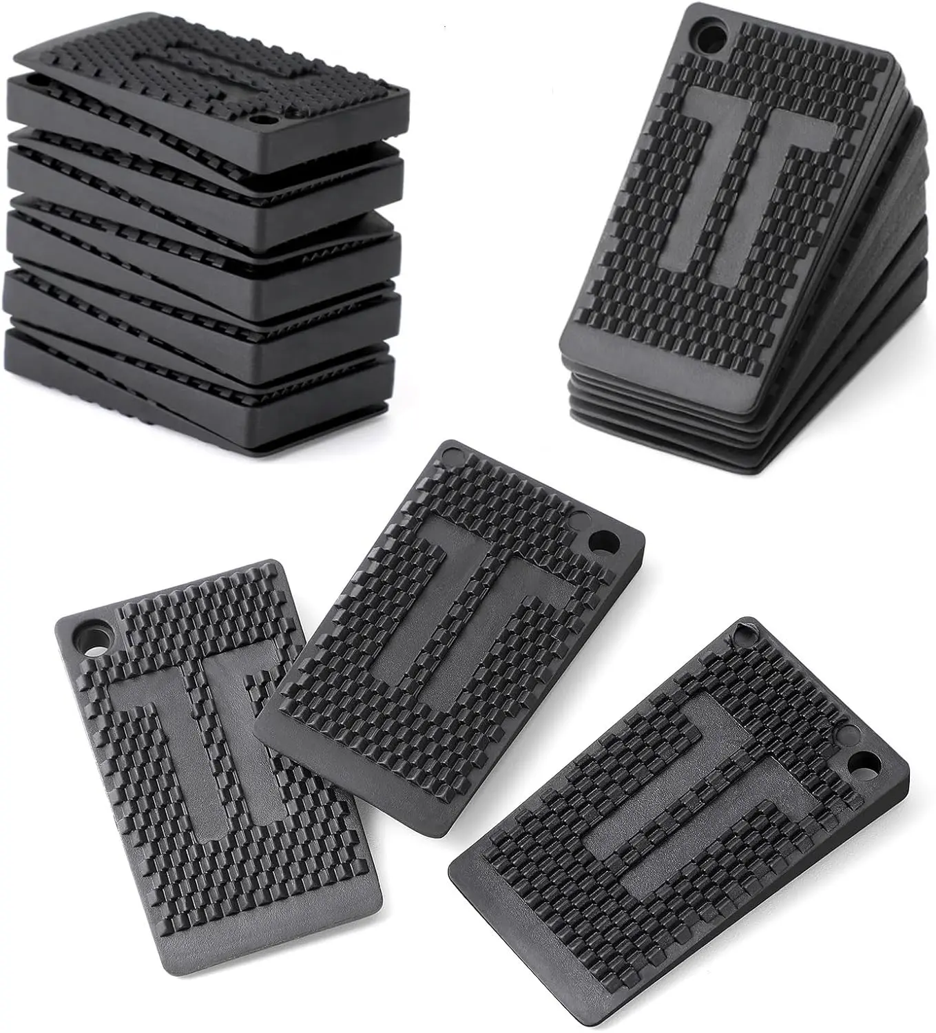 40 Pack Furniture Levelers Pads, Flexible Rubber Table Leveling Shims for Home Improvement - Level Wedges,Cabinet ShimsChair ShimsTable  Leveler,  Non-Slip, Stackable